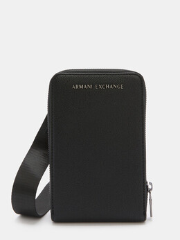 Armani Exchange: Чёрная сумка 