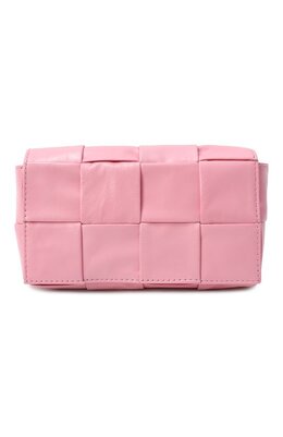 Bottega Veneta: Розовая поясная сумка  Cassette
