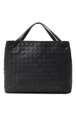 Bottega Veneta: Чёрная сумка  Intrecciato