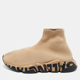 Balenciaga: Бежевые кроссовки  Speed Trainer