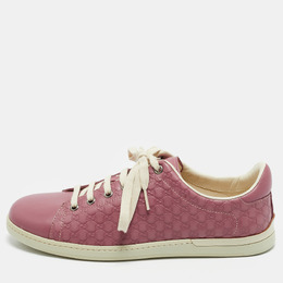 Gucci: Розовые кроссовки  GG