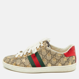 Gucci: Коричневые кроссовки  Ace
