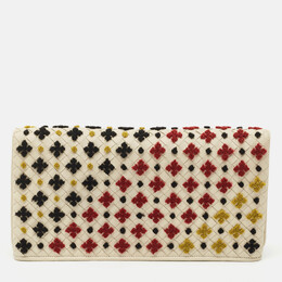 Bottega Veneta: Белый клатч  Intrecciato
