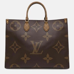 Louis Vuitton: Коричневая сумка-шоппер 