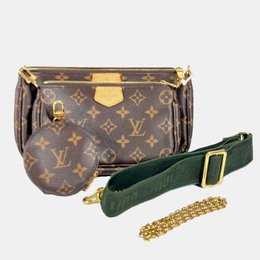 Louis Vuitton: Сумка через плечо  Pochette Accessoires цвета хаки