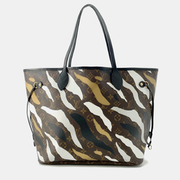 Louis Vuitton: Коричневая сумка-шоппер  Neverfull MM