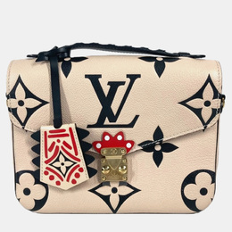 Louis Vuitton: Бежевая сумка  Pochette