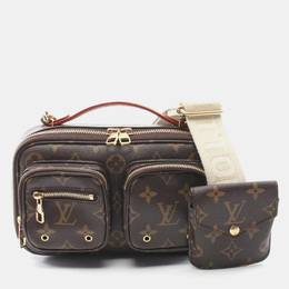 Louis Vuitton: Коричневая сумка через плечо 