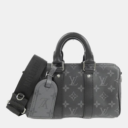 Louis Vuitton: Чёрная сумка  Keepall