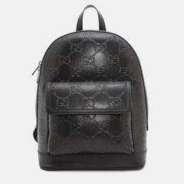 Gucci: Чёрный рюкзак  GG