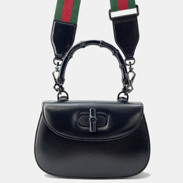 Gucci: Чёрная сумка на руку  Bamboo
