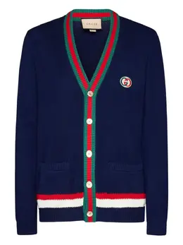 Gucci: Кардиган  Web в полоску