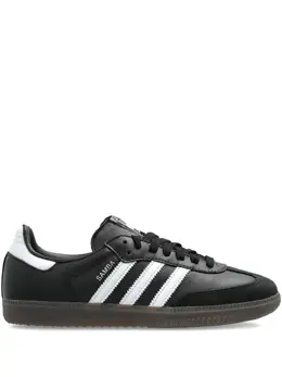 adidas: Чёрные кроссовки  Samba