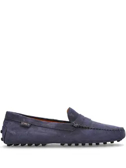 Tod's: Синие лоферы  Gommino