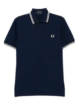 Fred Perry: Синее поло  Twin Tipped