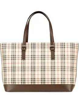 Burberry Pre-Owned: Коричневая сумка-шоппер 