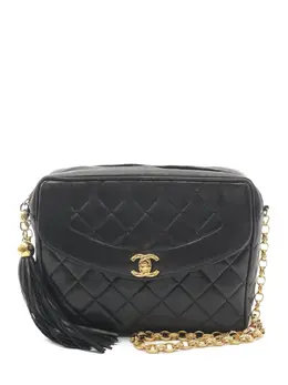 CHANEL Pre-Owned: Чёрная сумка через плечо 