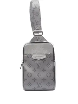 Louis Vuitton Pre-Owned: Серебристая сумка через плечо 