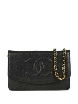 CHANEL Pre-Owned: Чёрный кошелёк 