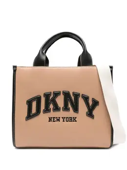 DKNY: Бежевая сумка-шоппер 
