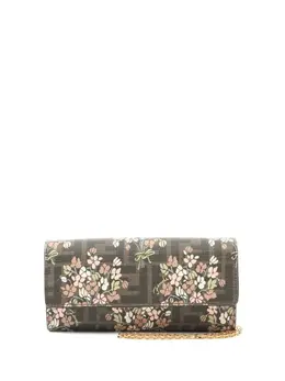 Fendi Pre-Owned: Клатч с растительным принтом 