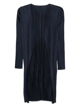 Pleats Please Issey Miyake: Синий кардиган 