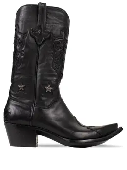Chrome Hearts: Чёрные ботинки 