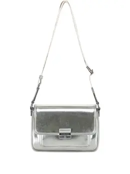 Michael Kors: Серебристая сумка  Bradshaw