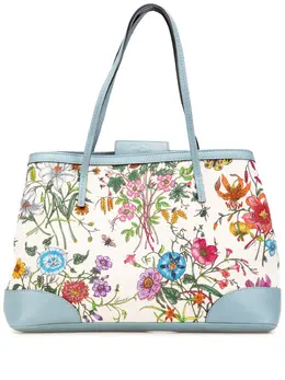 Gucci Pre-Owned: Голубая сумка-шоппер 
