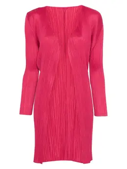 Pleats Please Issey Miyake: Красный кардиган 