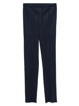 Pleats Please Issey Miyake: Голубые брюки 