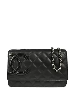 CHANEL Pre-Owned: Чёрный клатч 