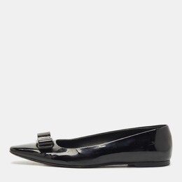 Salvatore Ferragamo: Чёрные балетки  Vara Bow