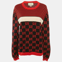 Gucci: Красный свитер  GG