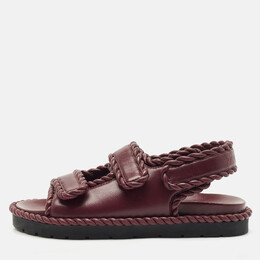 Bottega Veneta: Бордовые сандалии 