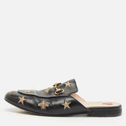 Gucci: Чёрные сабо  Princetown