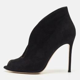 Gianvito Rossi: Чёрные ботинки  Vamp