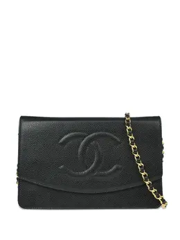 CHANEL Pre-Owned: Чёрный кошелёк 