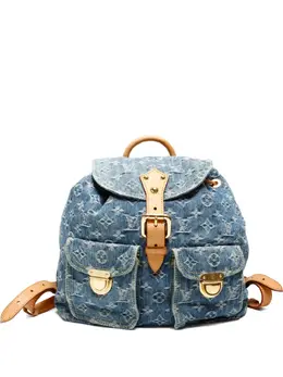 Louis Vuitton Pre-Owned: Голубой рюкзак 