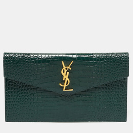 Saint Laurent Paris: Тёмный клатч  Uptown