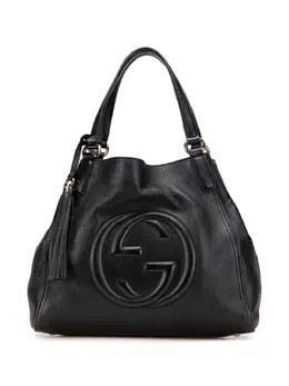 Gucci Pre-Owned: Чёрная сумка-шоппер 