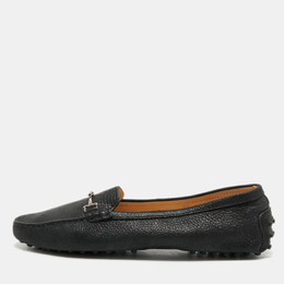 Tod's: Чёрные лоферы  Double T