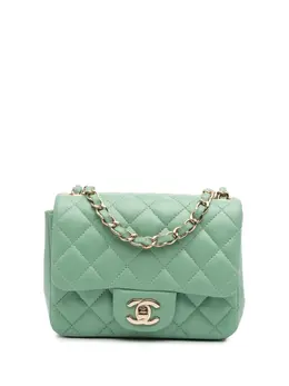 CHANEL Pre-Owned: Зелёная сумка через плечо 