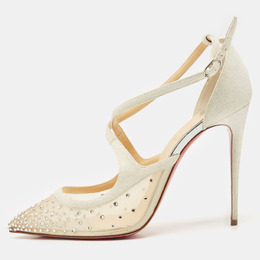 Christian Louboutin: Серебристые сандалии 