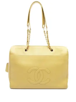 CHANEL Pre-Owned: Жёлтая сумка-шоппер 