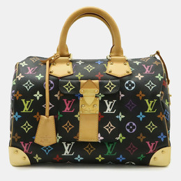 Louis Vuitton: Чёрная сумка  Speedy 30