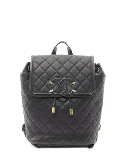 CHANEL Pre-Owned: Чёрный рюкзак 