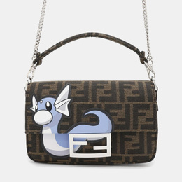 Fendi: Коричневая сумка  Baguette