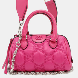 Gucci: Розовая сумка  GG
