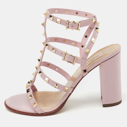 Valentino: Светлые сандалии  Rockstud